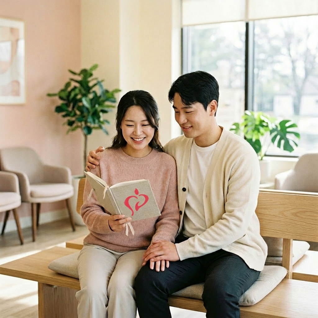 임신 확인 후 병원 방문 커플 — 분당제일여성병원