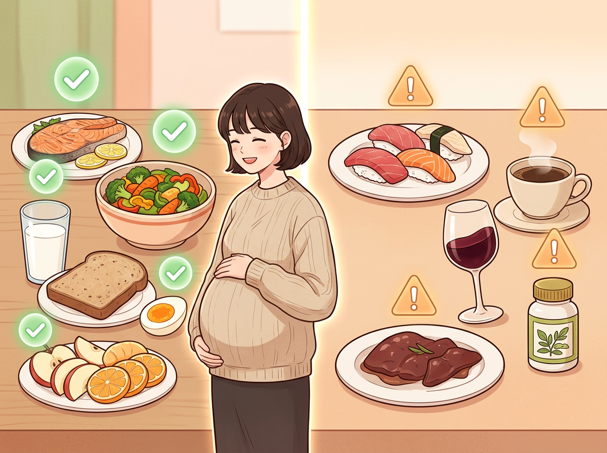 임신 초기 음식 권장 섭취 주의 필요 비교 분당제일여성병원