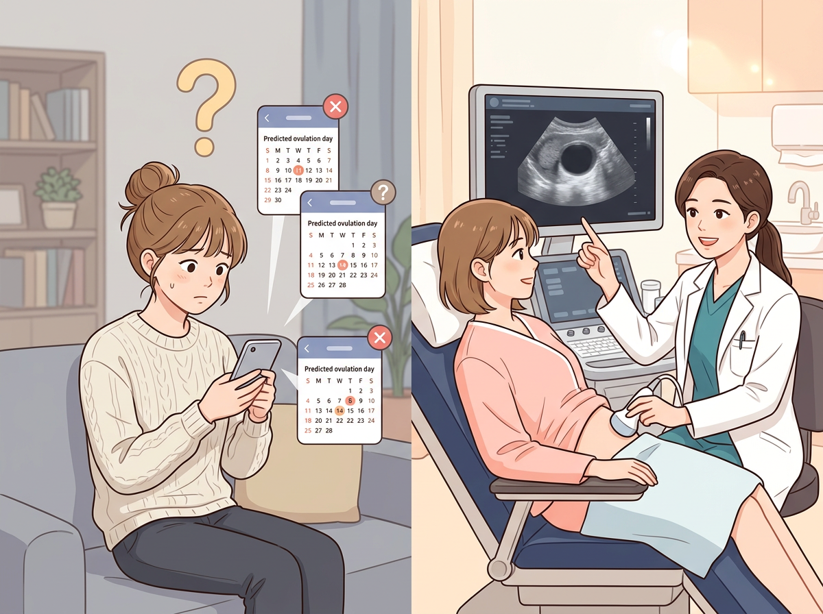 배란일 계산법 자가 확인 전문의 초음파 비교 분당제일여성병원